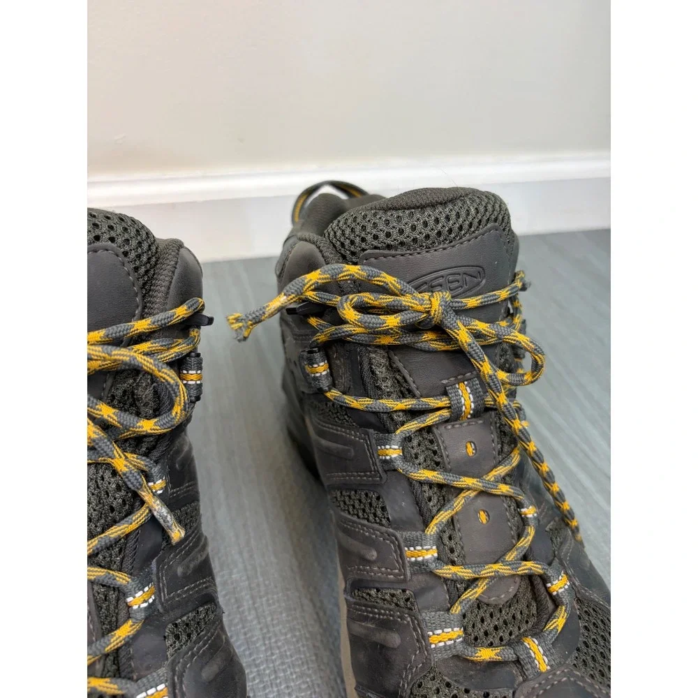 Keen Utility Lansing Mid Work Boots 9.5D Raven Gray Steel Toe EH Safety Hiking